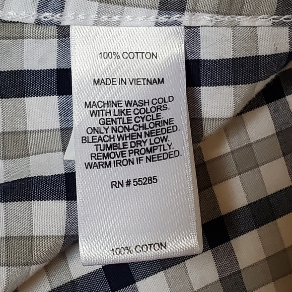 Gray/Blue Express LS Button Down - L (EUC) - Picture 6 of 7